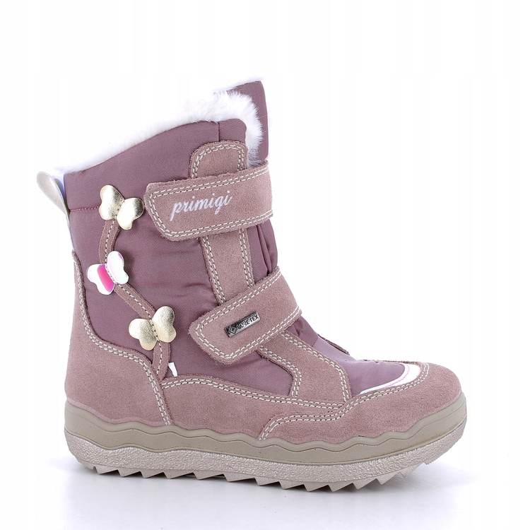 RÓZOWE ŚNIEGOWCE DZIECIĘCE NA RZEPY Z MEMBRANĄ GORE-TEX PRIMIGI R32