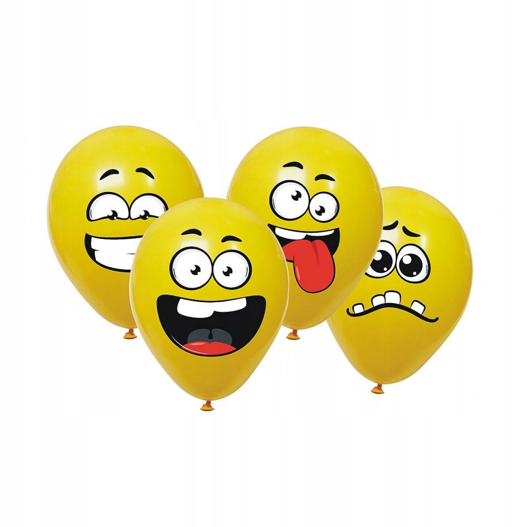 Balony lateksowe Elhandel emotki 6 sztuk