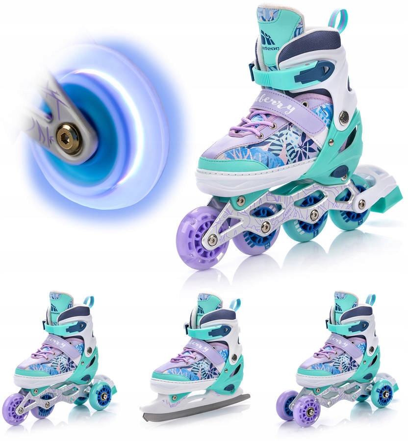 Wielofunkcyjne łyżwy Meteor Blueberry 30-33