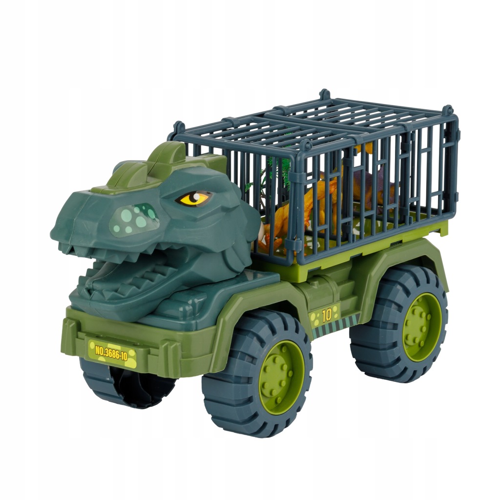 Ciężarówka Dinozaur T-Rex Zestaw Figurek Auto Z Klatką Figurki Dino XXL