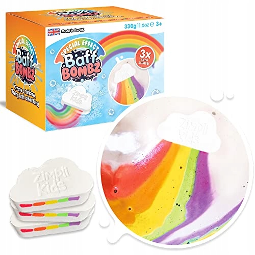 3 x Large Cloud Rainbow Bath Bombs from Zimpli Kid