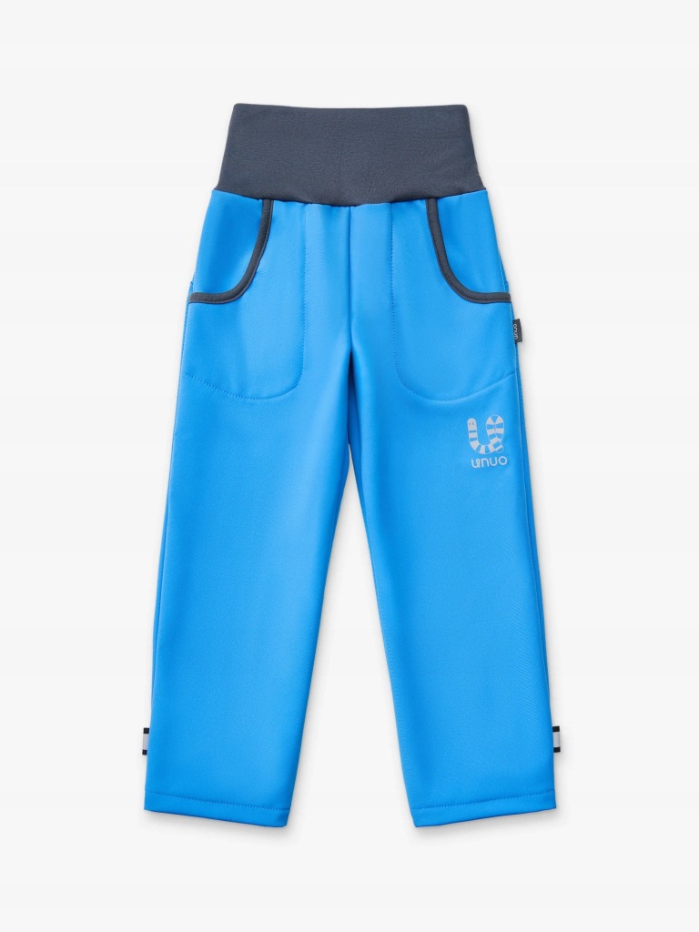 Dziecięce spodnie softshellowe z polarem Basic, Niebieski 98/104