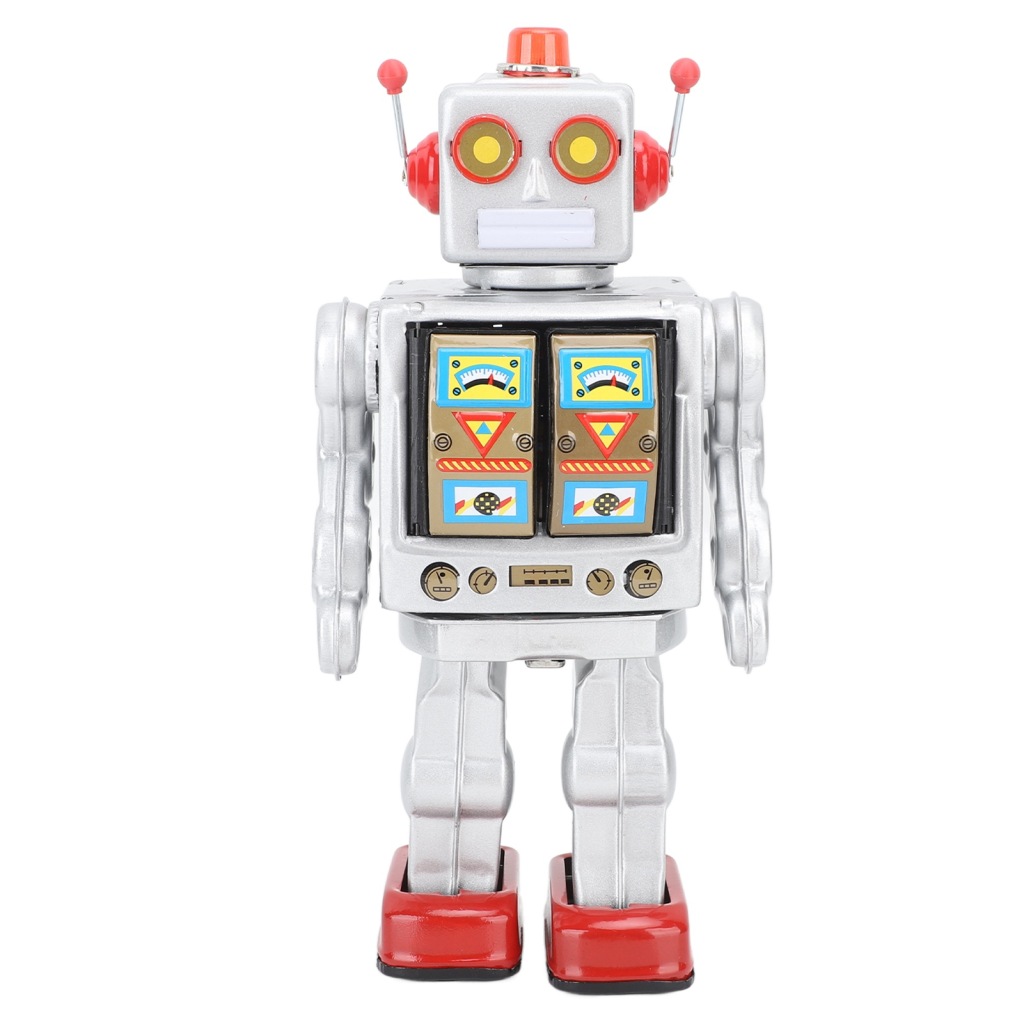 ME100 Metalowa zabawka robot Retro elektryczne
