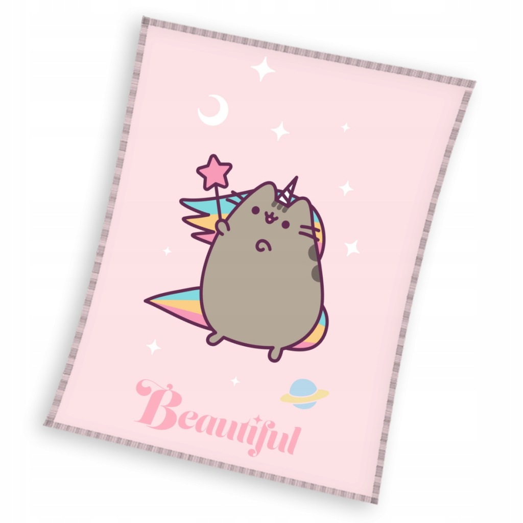 Kocyk Carbotex 150 x 200cm różowy Pusheen postaci