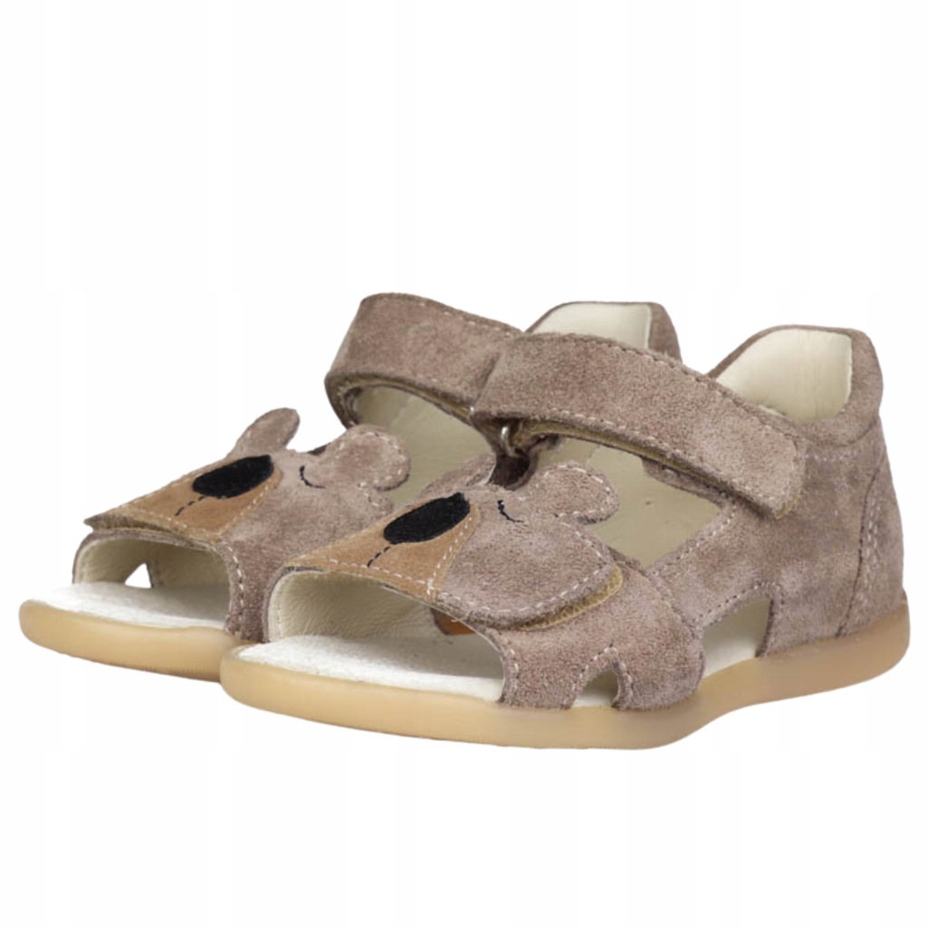 SKÓRZANE SANDAŁY DZIECIĘCE NA RZEP MIDO SHOES R22