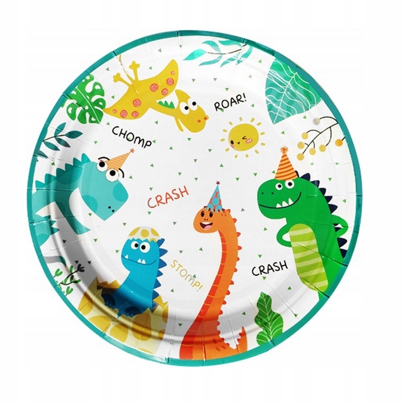 Talerzyki papierowe Dinozaury-17,5 cm-6 sztuk JIX