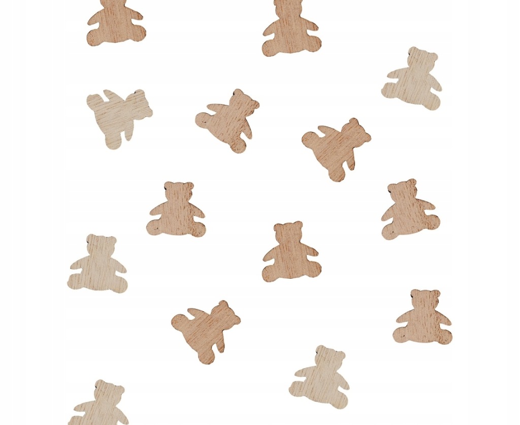 Drewniane konfetti Ginger Ray misie 13 g