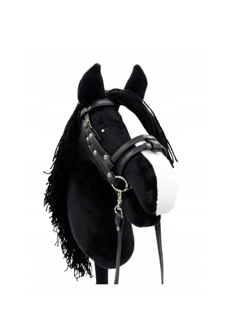 Pluszowy Koń na Kij HobbyHorse Czarny/Kary, Rozm.A4 21x29 cm Zabawka Hobby