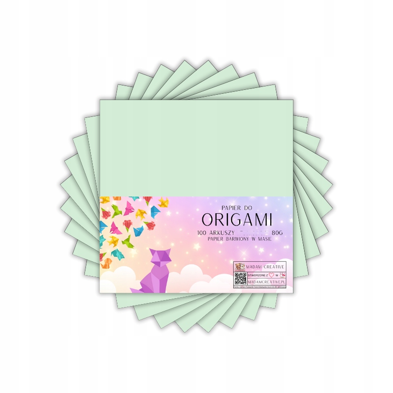 Papier origami 10x10 cm MaDam Creative 100 arkuszy