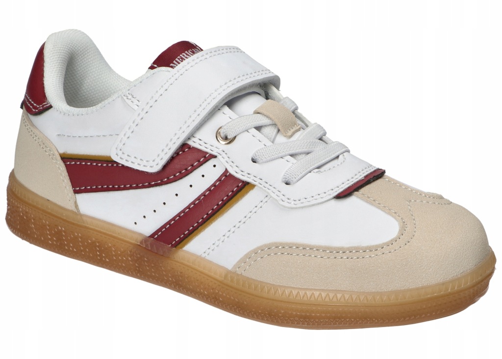 AMERICAN CLUB ES211 ADIDASY BUTY DZIECIĘCE NA RZEP WKŁADKA SKÓRZANA B 32