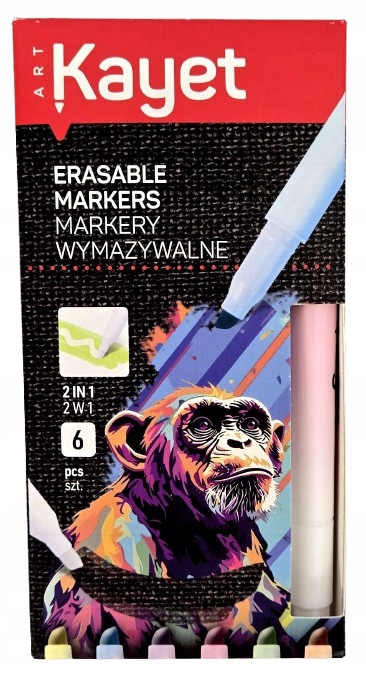 KAYET Magiczne markery wymazywalne 6 kolorów 432