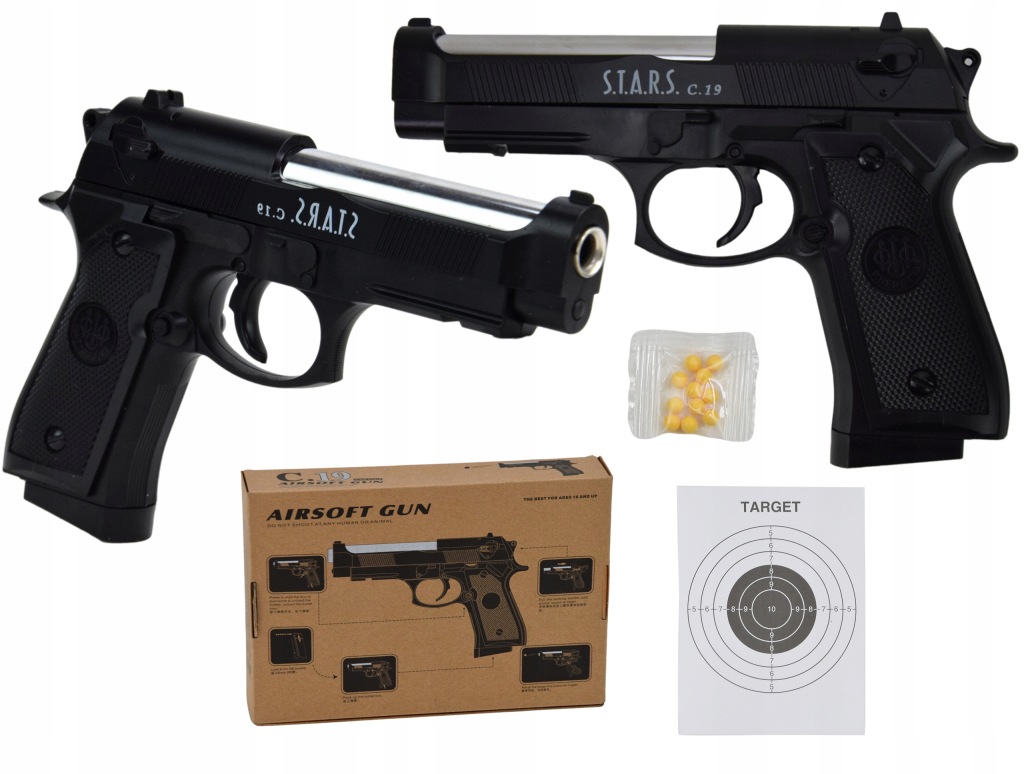 Pistolet na kulki Skleplolki C19 czarny