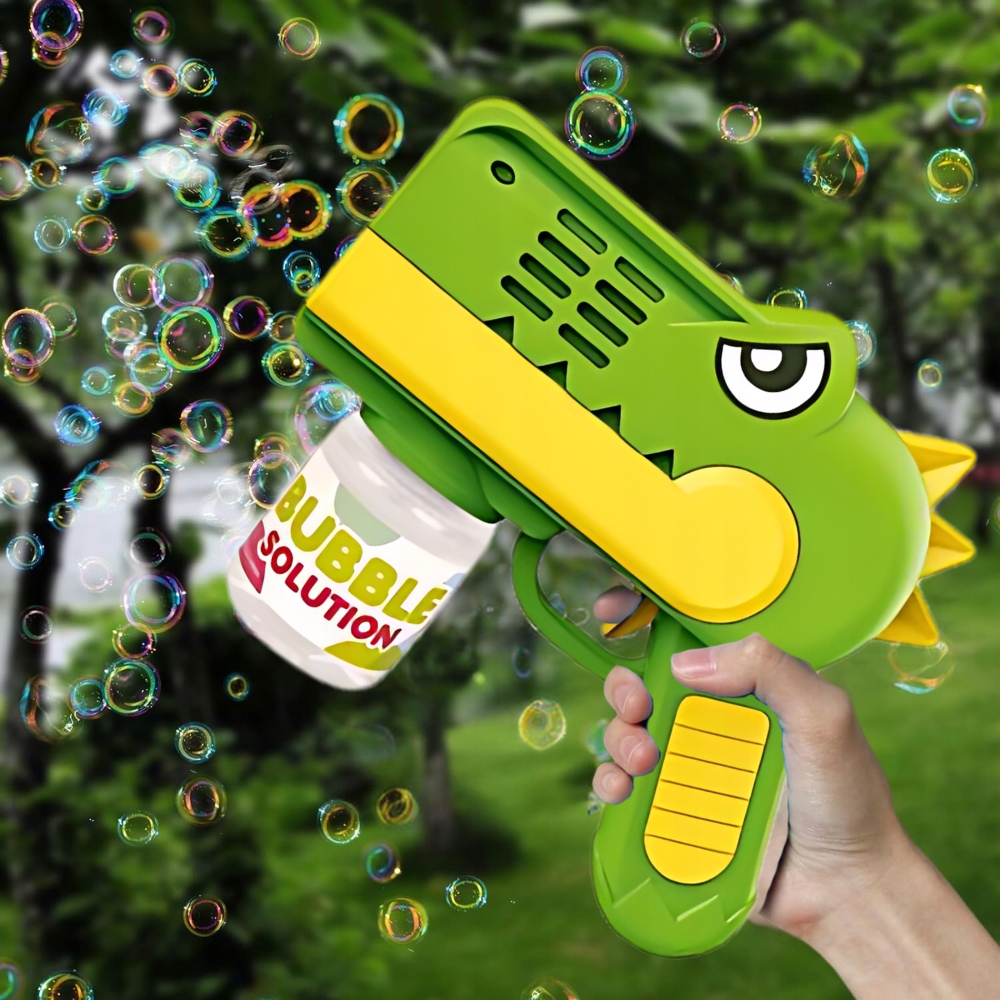 PISTOLET NA BAŃKI MYDLANE Aparat DO TWORZENIA BANIEK MYDLANYCH PŁYN DINO