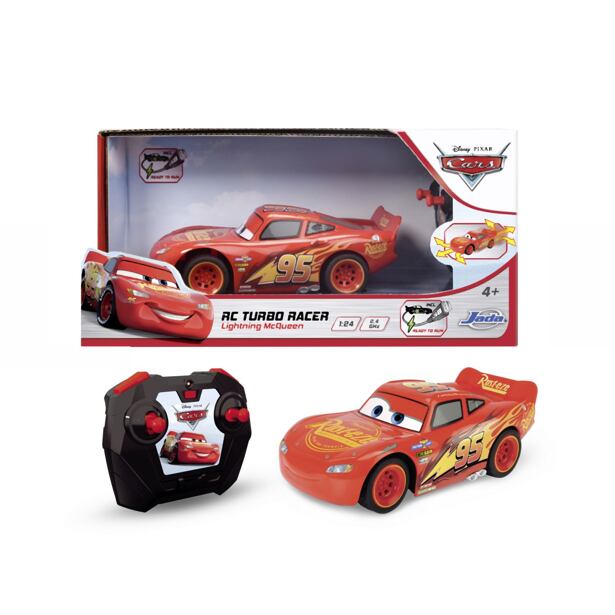 Jada Auta RC Cars 3 Zygzak McQueen Turbo Racer 1:24, 17cm, 2-kanałowy