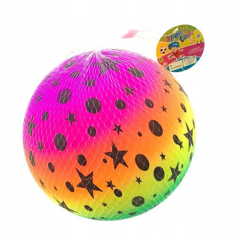 PIŁKA GUMOWA kolorowa 23 CM DO OGRODU I DOMU 03969