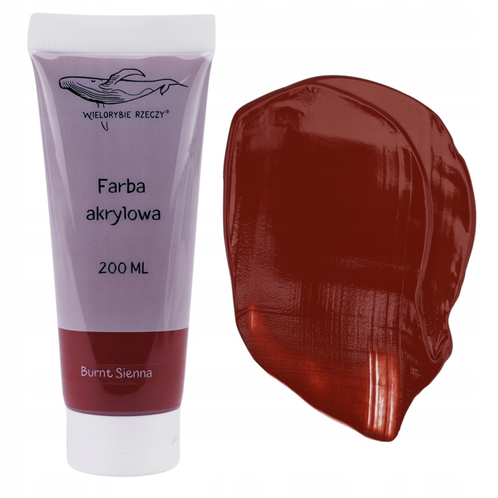 Farba akrylowa 200ml artystyczna Brunt sienna Wielorybie Rzeczy