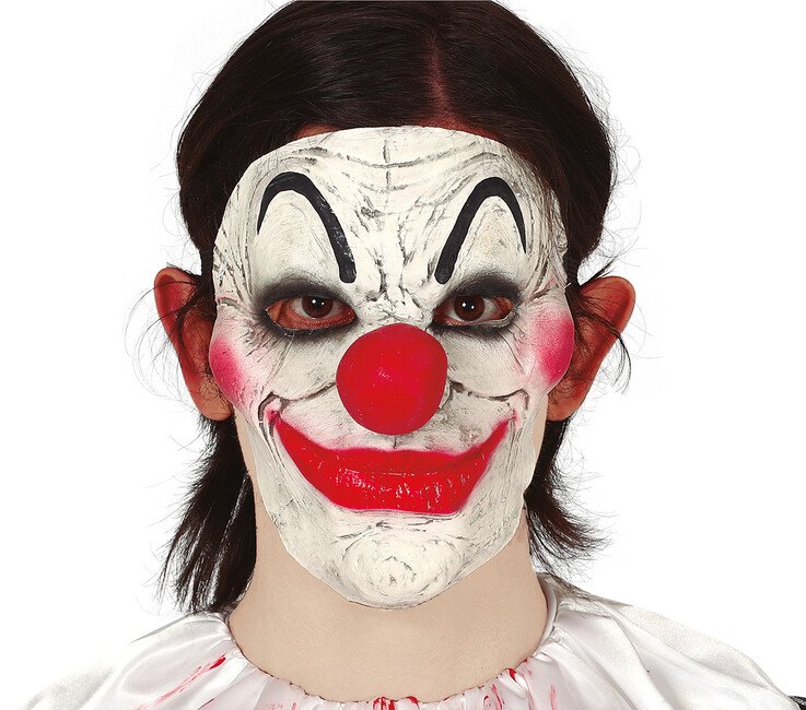 Maska lateksowa klaun klauna dziecięca halloween