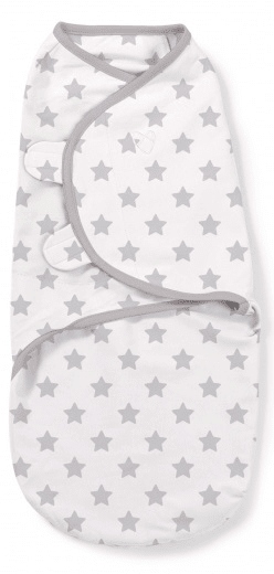 Summer Infant SwaddleMe L szara chusta w gwiazdki