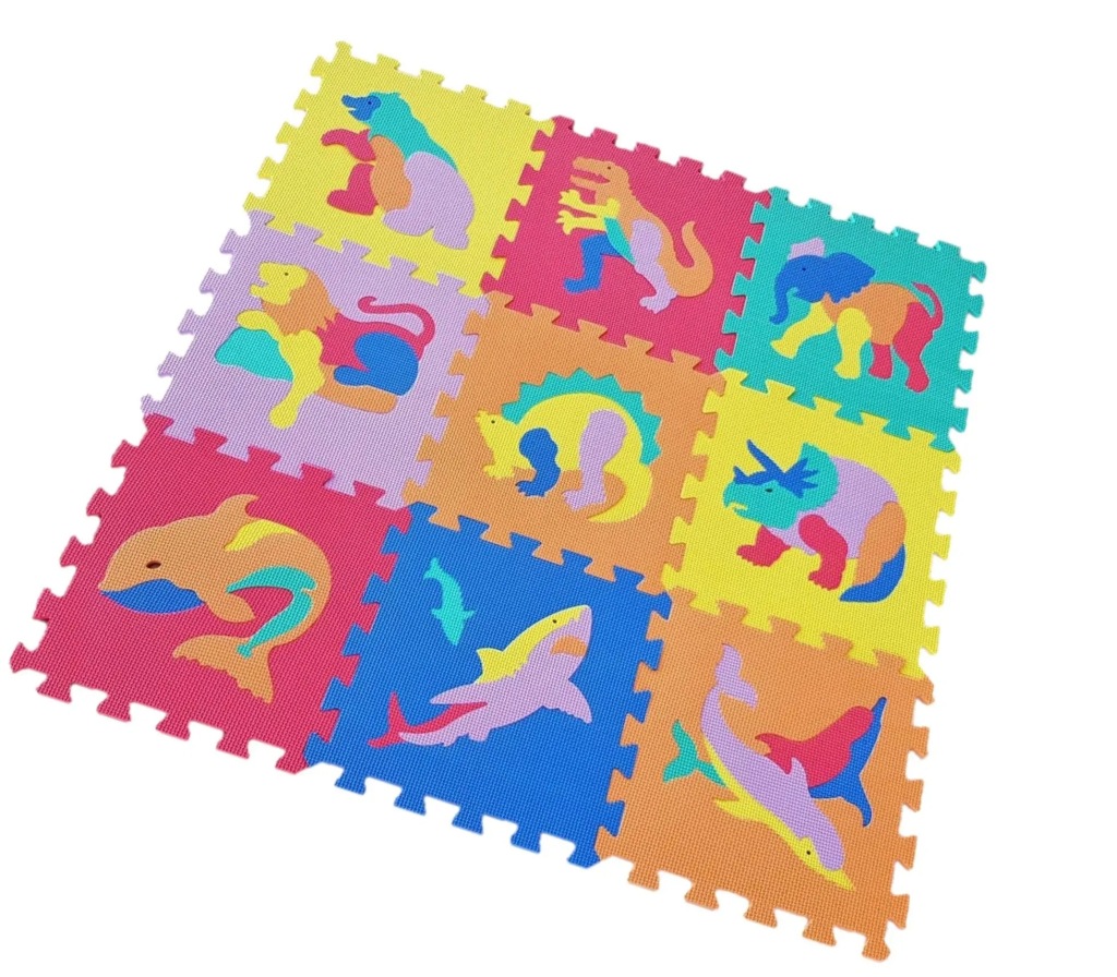 Alltoys Puzzle piankowe zwierzęta 9 szt