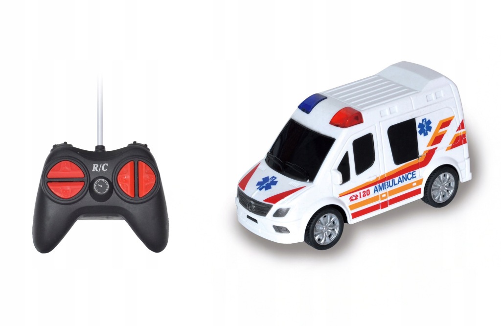 Ambulans RC z Pilotem 13,5 cm - Efekty Świetlne, Częstotliwość 27MHz