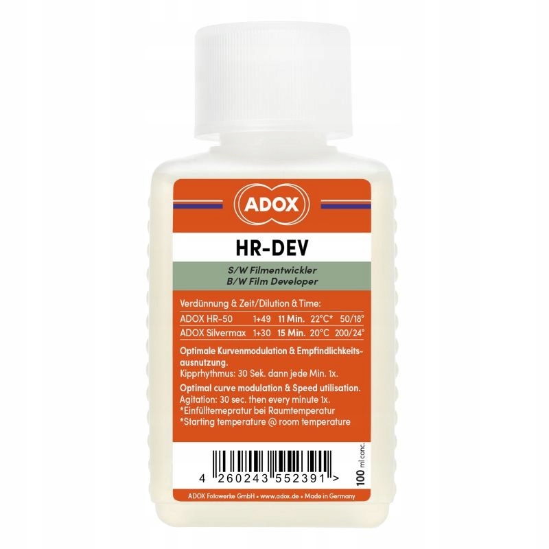 ADOX HR-DEV 100 ml negatywny wywoływacz