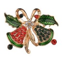 Zdjęcie oferty: Broszka, Gwiazdka, dwa dzwonki czerwony i zielony