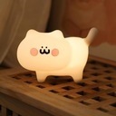 Zdjęcie oferty: Lampka nocna USB ściemniana dotykiem do pokoju kształt kotek biały