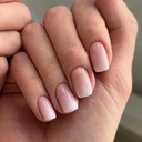 Zdjęcie oferty: Sztuczne paznokcie 24 sztuki Różowy biały gradient. (11)