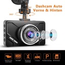 Zdjęcie oferty: Podwójna kamera samochodowa przód tył/wnętrze ekran 3" 32GB FHD na prezent