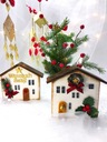 Zdjęcie oferty: Dekoracyjne domki świąteczne - Wesołych Świąt.