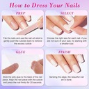 Zdjęcie oferty: Sztuczne paznokcie 24 sztuki Różowy biały gradient. (11)