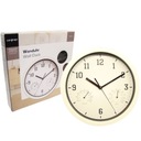 Zdjęcie oferty: ZEGAREK ZEGAR ŚCIENNY ZEGAR NA ŚCIANĘ BIAŁY 25 cm termometr / higrometr