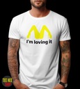 Zdjęcie oferty: KOSZULKA MĘSKA Z NADRUKIEM I'M LOVING IT BIAŁY ŚMIESZNA M