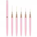 Zdjęcie oferty: PROFESJONALNE PĘDZELKI DO ZDOBIEŃ PAZNOKCI 5szt MANICURE HYBRYDA ŻEL