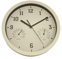 Zdjęcie oferty: ZEGAREK ZEGAR ŚCIENNY ZEGAR NA ŚCIANĘ BIAŁY 25 cm termometr / higrometr