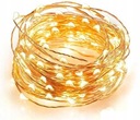 Zdjęcie oferty: LAMPKI CHOINKOWE LED DRUCIK 10M 100 DIOD CIEPŁE BIAŁE PREMIUM NA BATERIE