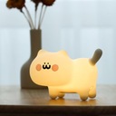 Zdjęcie oferty: Lampka nocna USB ściemniana dotykiem do pokoju kształt kotek biały