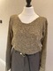 Zdjęcie oferty: Przepiękny brązowy dzianinowy sweter true vintage melanż wool cotton M L