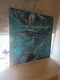 Zdjęcie oferty: Obraz turkusowa Abstrakcja 125x125 akryl płótno 