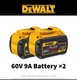 Zdjęcie oferty: Zestaw DEWALT 60V MAX XR o dużej pojemności 20V 9Ah DBC609 + 2x akumulator 
