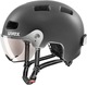 Zdjęcie oferty: Kask rowerowy - UVEX Rush Visior (58-61 cm) - black-silver mat
