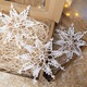 Zdjęcie oferty: Ozdoby świąteczne na choinkę gwiazdki śnieżynki na szydełku białe duze