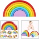 Zdjęcie oferty: Drewniana Układanka Tęcza Montessori 7el.