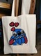 Zdjęcie oferty: Torba płócienna do szkoły na zakupy z ręcznie wykonaną aplikacją Stich 
