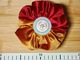 Zdjęcie oferty: Aksamitna scrunchie średniej wielkości w kolorze czerwono-złotym