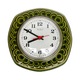 Zdjęcie oferty: Ceramiczny, zielony zegar ścienny Weimar, Niemcy (NRD) – lata 70.