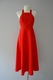 Zdjęcie oferty: Zara długa czerwona lniana sukienka premium old money halter 34 XS