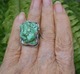 Zdjęcie oferty: Piękny, duży pierścień z zielonym turkusem - na prezent