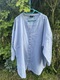 Zdjęcie oferty: Zizzi niebieska bluzka z drewnianymi guzikami 4XL len bawełna plus size 48