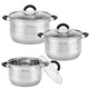 Zdjęcie oferty: Zestaw 6 Garnków EliteHoff – Stal Nierdzewna, Silikonowe Uchwyty, Indukcja